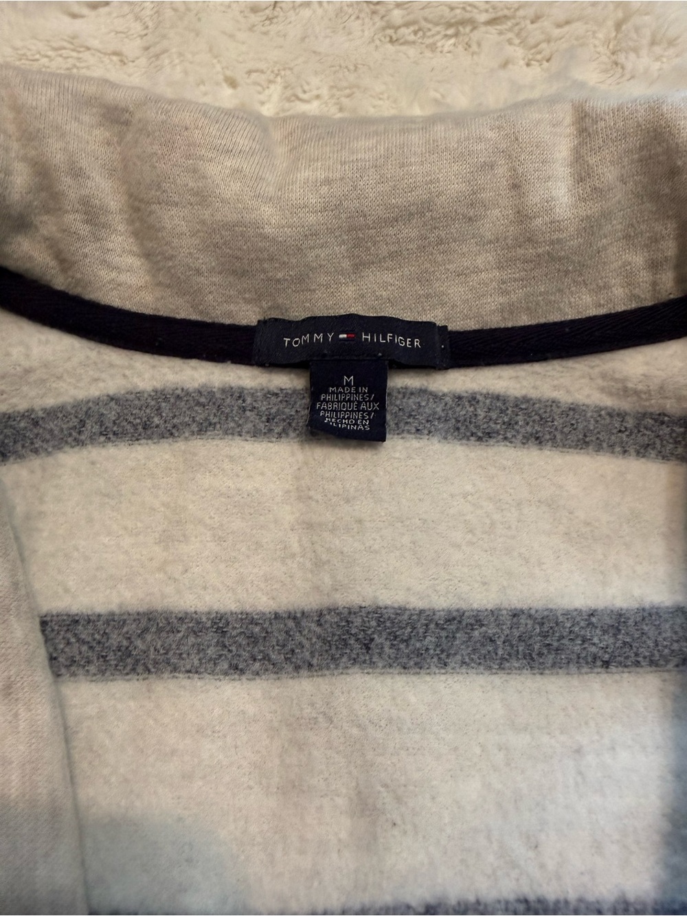 Tommy Hilfiger Women’s Striped Shawl Collar Cardigan - Picture 5 of 7